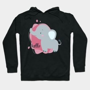 Hello Cute and Smart Cookie Sweet little happy elephant cute baby outfit Hoodie